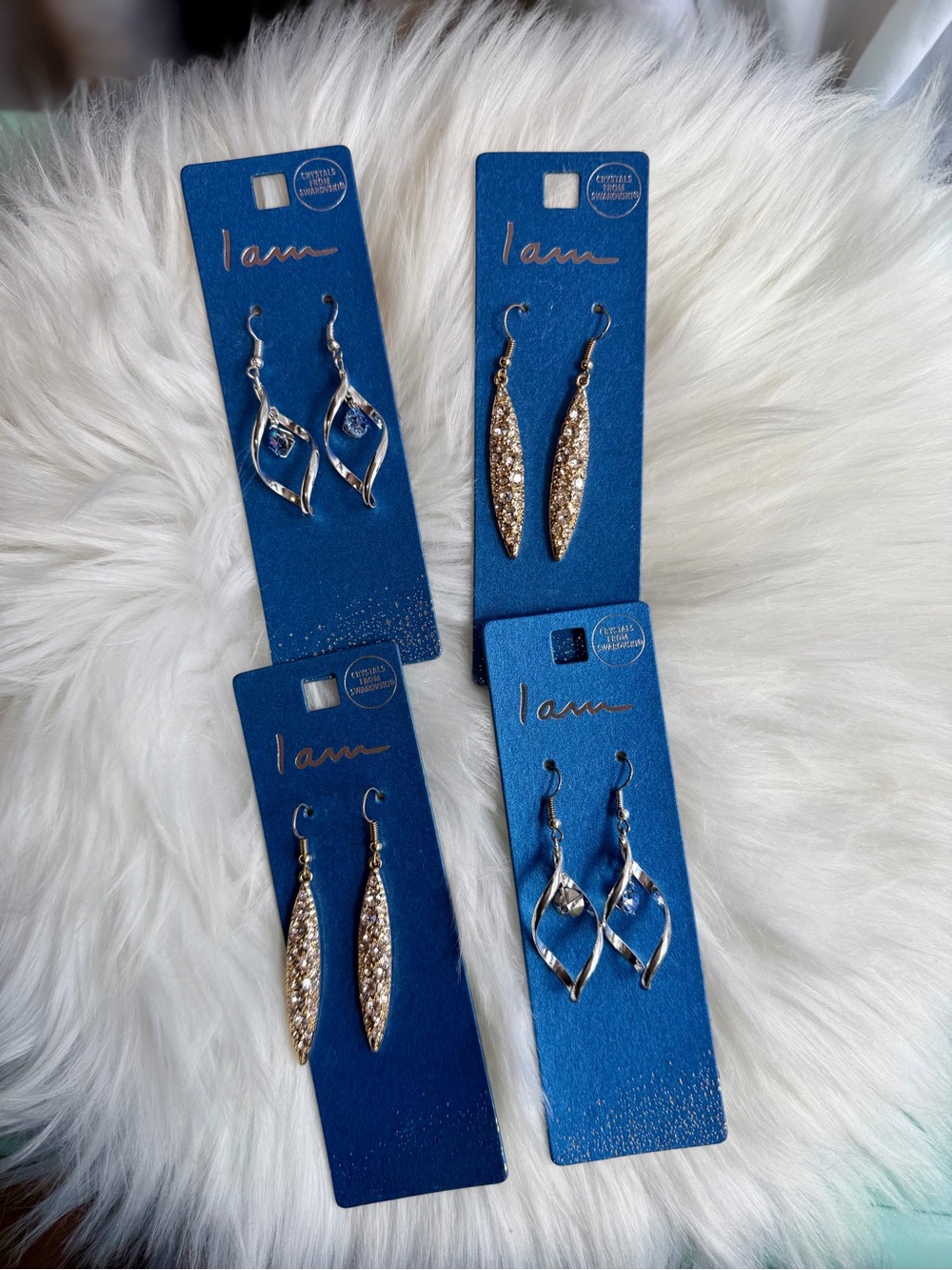 I Am Bundle Dangle Earrings Crystals of Swarovski